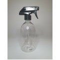 500ml Clear PET Sirop Bottle With Black Trigger Pump