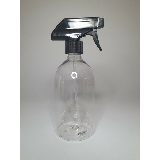 250ml Clear PET Sirop Bottle with Black Trigger Pump