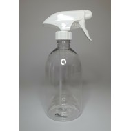 500ml Clear PET Sirop Bottle With White Trigger Pump