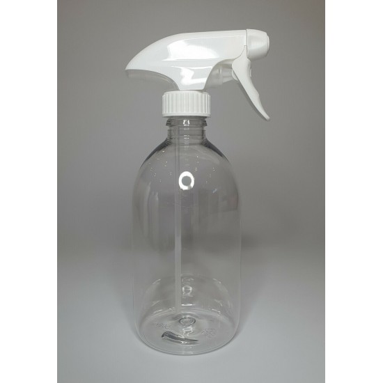 500ml Clear PET Sirop Bottle With White Trigger Pump