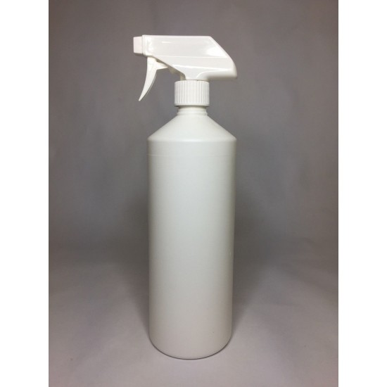 1000ml (1L) White HDPE Swipe Plastic Bottle with White Trigger Spray 1000ml (1L) White HDPE Swipe Plastic Bottle with White Trigger Spray