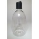 500ml Clear Sirop Bottle with Black Disc Top Cap