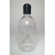 500ml Clear Sirop Bottle with Black Disc Top Cap