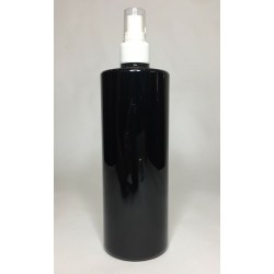 500ml Black PET Cylinder Bottle With White Atomiser Spray