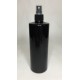 500ml Black PET Cylinder Bottle With Black Atomiser