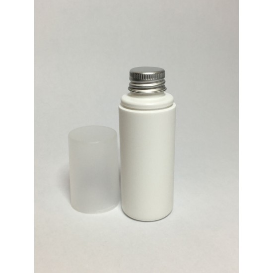100ml White Cylinder Overcap Bottle With Aluminium Cap