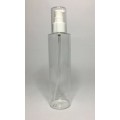 150ml Clear PET Cylinder Bottle with White Cream Pump