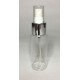 100ml Clear PET Cylinder Bottle with Chrome White  Atomiser
