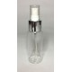 100ml Clear Plastic Cylinder Bottle with Chrome White Atomiser