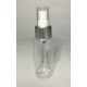 100ml Clear PET Cylinder Bottle with Matt Silver Atomiser