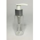 100ml Clear PET Cylinder Bottle with Matt Silver & White Pump Dispenser