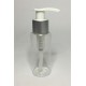 100ml Clear Plastic Cylinder Bottle with Matt Silver & White Pump Dispenser