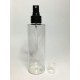 200ml Clear PET Cylinder Bottle with Black Atomiser