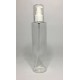 250ml Clear PET Cylinder Bottle White Cream Over Cap Pump