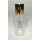 60ml Clear PET Cylinder Bottle with Shiny Gold Disc Top