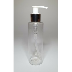 100ml Clear Plastic Cylindrical Bottles With Chrome Pump