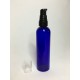 125ml Blue PET Boston Bottle with Black Cream Pump 125ml Blue PET Boston Bottle with Black Cream Pump