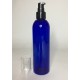 500ml Blue PET Boston Bottle with Black Cream Pump