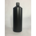 500ml Black HDPE Swipe Bottle With Black Screw Top Cap