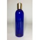 500ml Blue PET Boston Bottle with Gold Disc Top