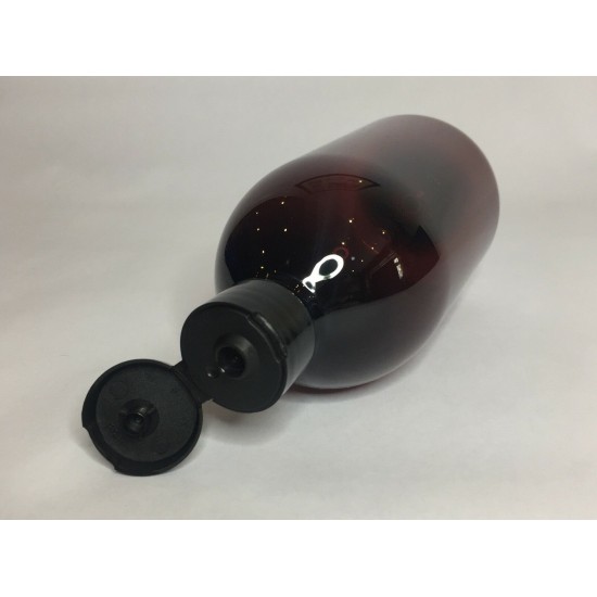 250ml Amber PET Sirop Bottle with Black Flip Top