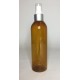 250ml Amber Tall Boston Bottle with Matt Silver Atomiser