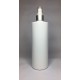 250ml White Cylinder Bottle with Matt Silver Atomiser Spray