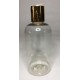 150ml Clear PET Boston Bottle with Shiny Gold Disc Top