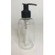 150ml Clear PET Boston Bottle with Black Lotion Pump