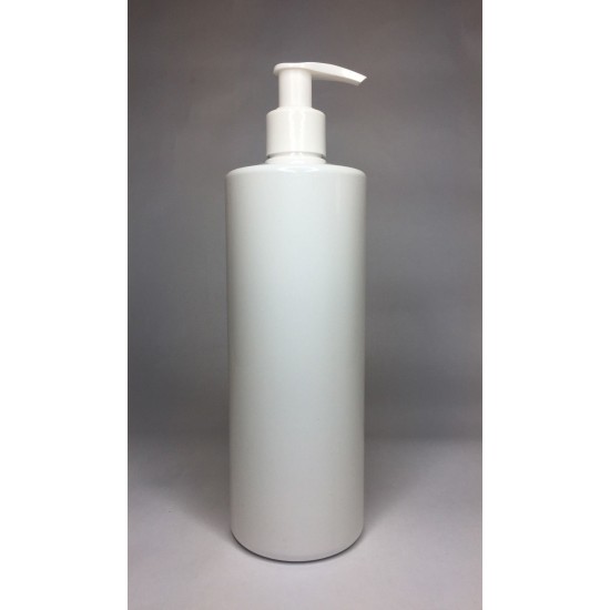500ml White Cylinder Bottle with White Lotion Pump 500ml White Cylinder Bottle with White Lotion Pump