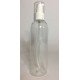 250ml Clear PET Tall Boston Bottles With White Serum Pump