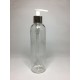 250ml Clear PET Tall Boston Bottles With Chrome White Lotion Pump 250ml Clear PET Tall Boston Bottles With Chrome White Lotion Pump