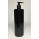 500ml Black PET Cylinder Bottle with Black Lotion Pump