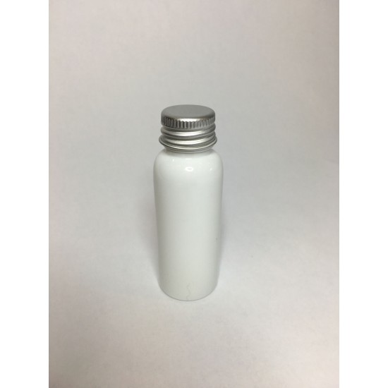 30ml White PET Boston With Aluminium Lid