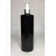 500ml Black PET Cylinder Bottle with Matt Silver Atomiser Spray