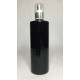 500ml Black PET Cylinder Bottle with Silver Chrome Serum Pump