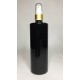 500ml Black PET Cylinder Bottle with Matt Gold Serum Pump