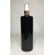500ml Black PET Cylinder Bottle with Shiny Gold Serum Pump