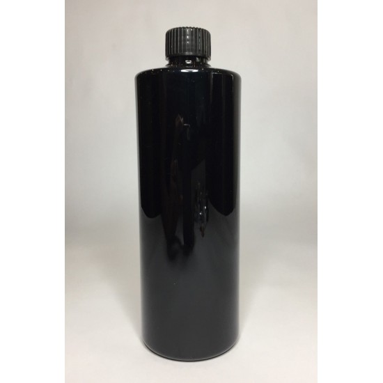 500ml Black PET Cylinder Bottle with Black Cap