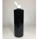 500ml Black PET Cylinder Bottle with White Flip Top 