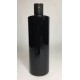 500ml Black PET Cylinder Bottle with Black Disc Top 