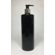 500ml Black PET Cylinder Bottle with Chrome/Black Pump