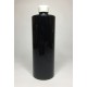 500ml Black PET Cylinder Bottle with Ribbed White Cap