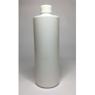 500ml White Cylinder Bottle with Ribbed White Cap
