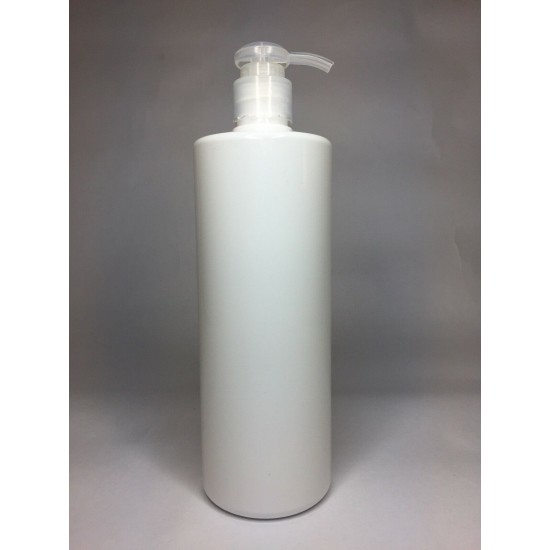 500ml White Cylinder Bottle with Natural Lotion Pump 500ml White Cylinder Bottle with Natural Lotion Pump