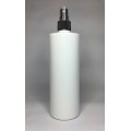 500ml White Cylinder Bottle with Black Atomiser