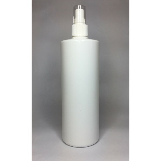 500ml White Cylinder Bottle with White Atomiser 500ml White Cylinder Bottle with White Atomiser