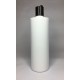 500ml White Cylinder Bottle with Black Disc Top