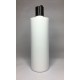 500ml White Cylinder Bottle with Black Disc Top