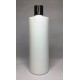 500ml White Cylinder Bottle with Black Disc Top